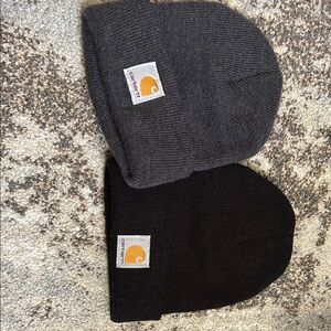 Carhartt Kids Knit Beanie Duo - Gray & Black